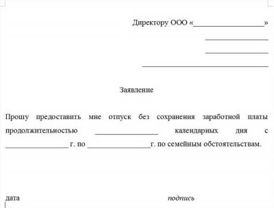 Порядок увольнения по собственному желанию в период отпуска без содержания